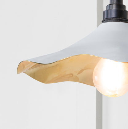 Smooth Brass Flora Wall Light by From The Anvil