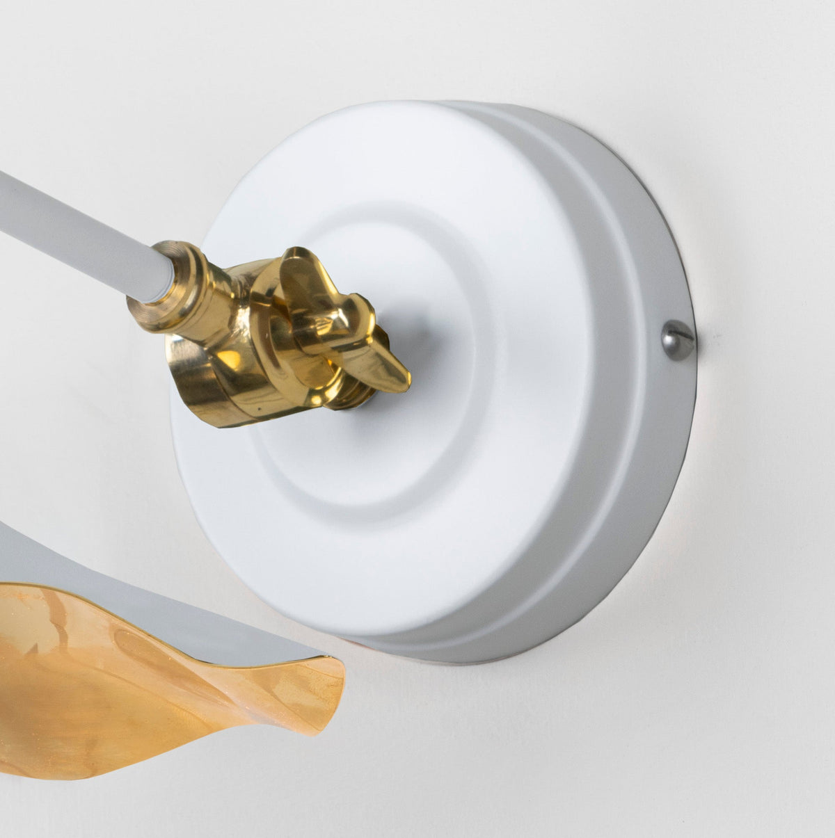Smooth Brass Flora Wall Light by From The Anvil