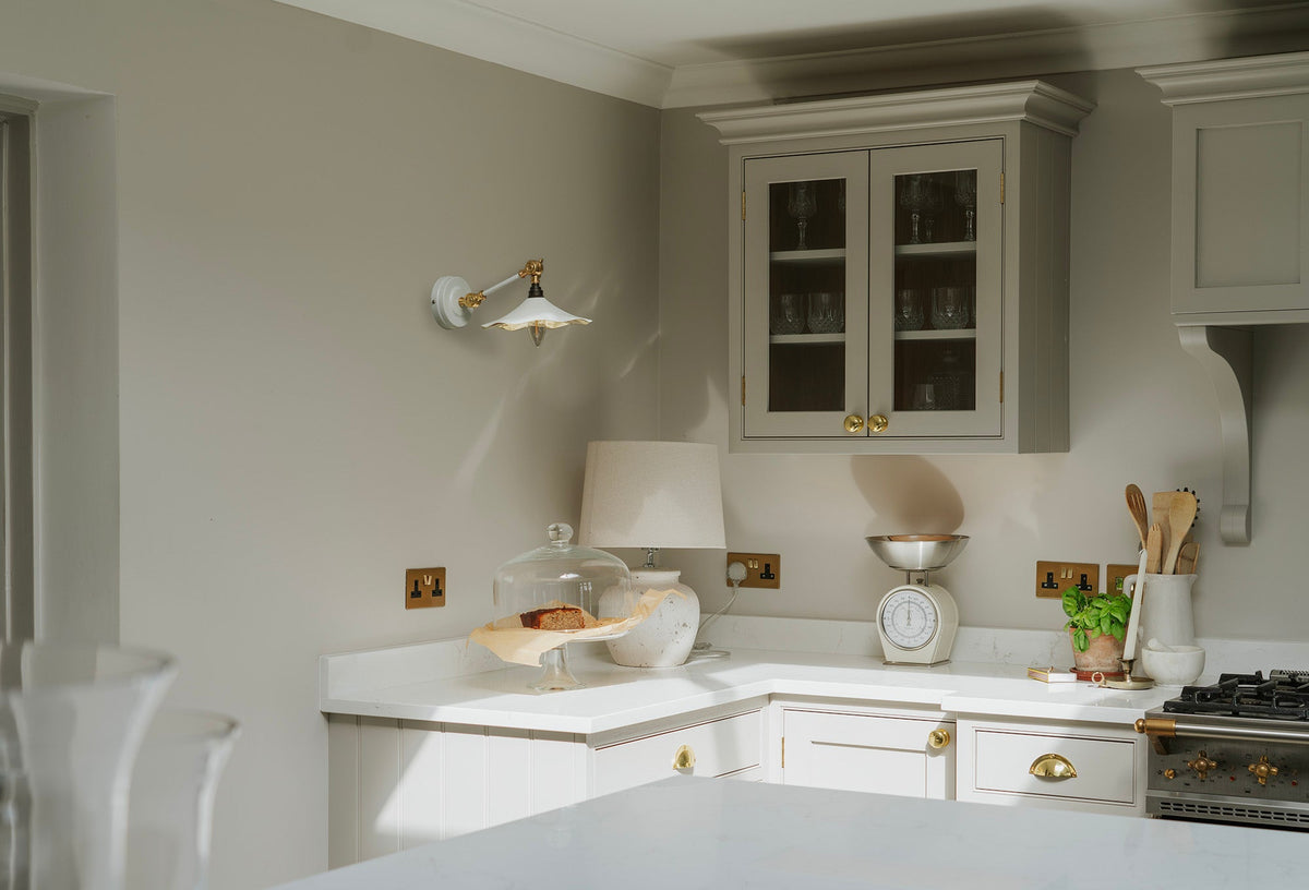 Smooth Brass Flora Wall Light by From The Anvil