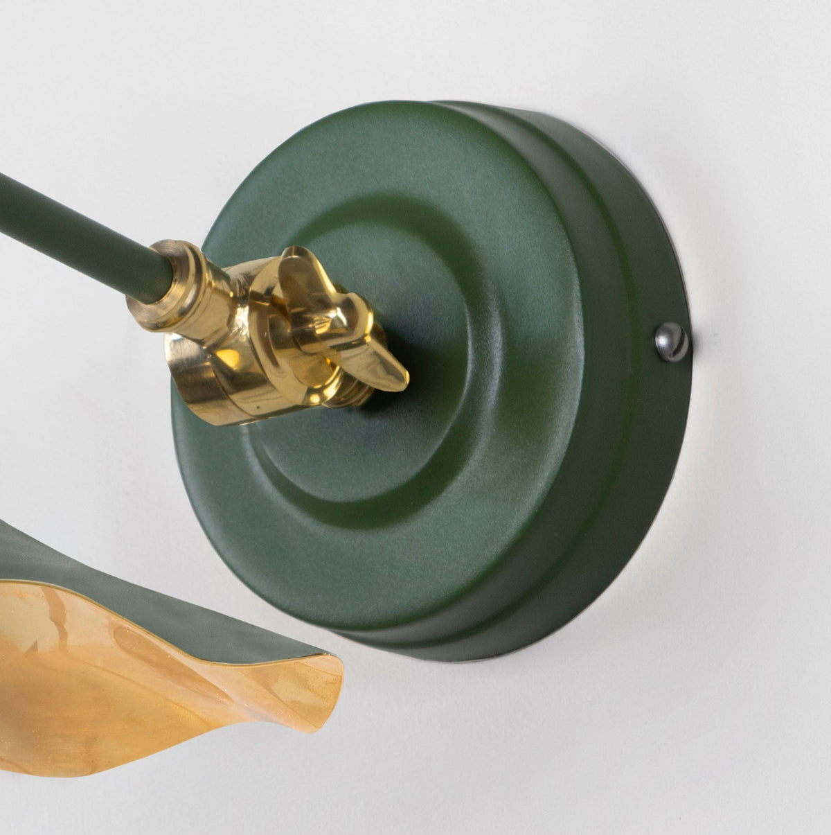 Smooth Brass Flora Wall Light by From The Anvil
