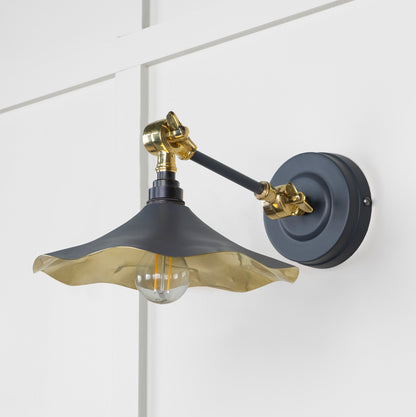 Smooth Brass Flora Wall Light by From The Anvil
