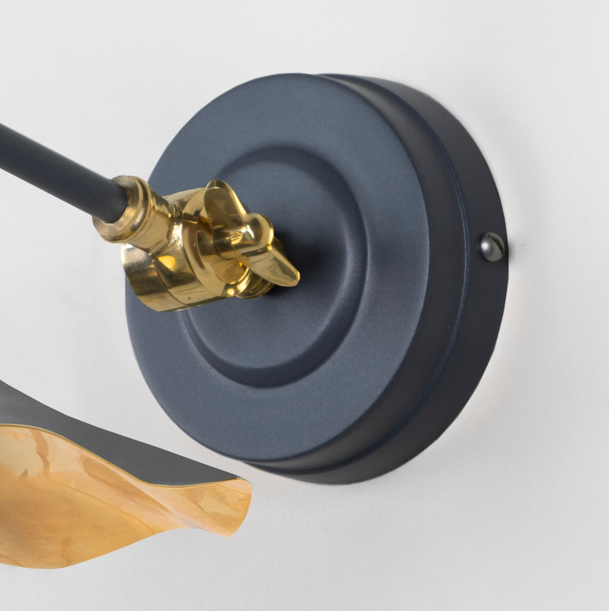 Smooth Brass Flora Wall Light by From The Anvil