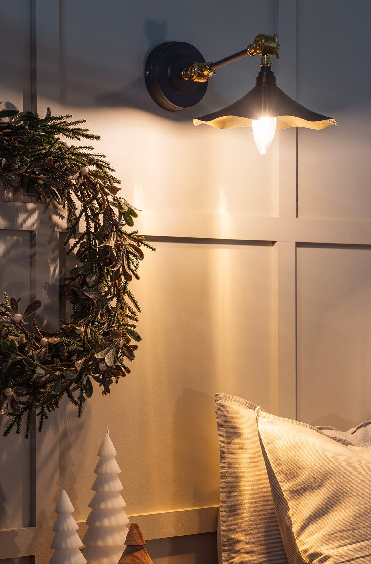 Smooth Brass Flora Wall Light by From The Anvil