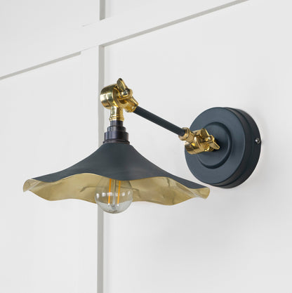 Smooth Brass Flora Wall Light by From The Anvil