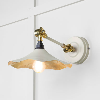 From The Anvil's Smooth Brass Smooth Brass Flora Wall Light