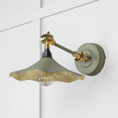 Smooth Brass Flora Wall Light by From The Anvil