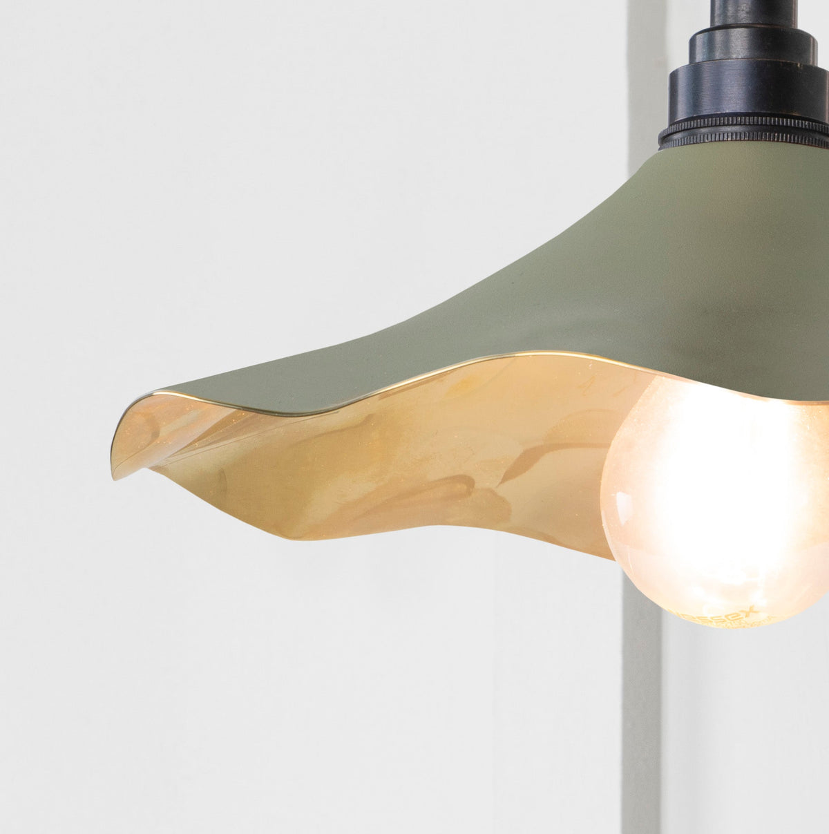 Smooth Brass Flora Wall Light by From The Anvil