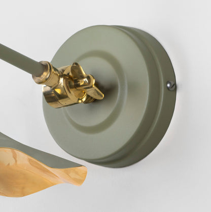 Smooth Brass Flora Wall Light by From The Anvil