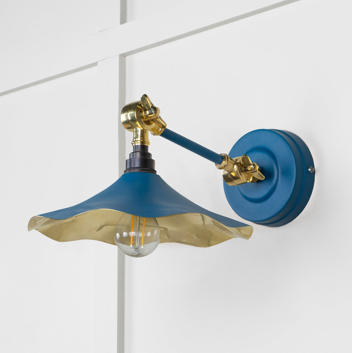 Smooth Brass Flora Wall Light by From The Anvil