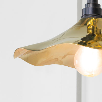 Smooth Brass Flora Wall Light by From The Anvil