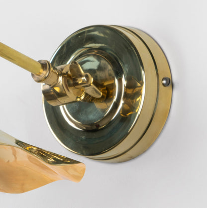 Smooth Brass Flora Wall Light by From The Anvil