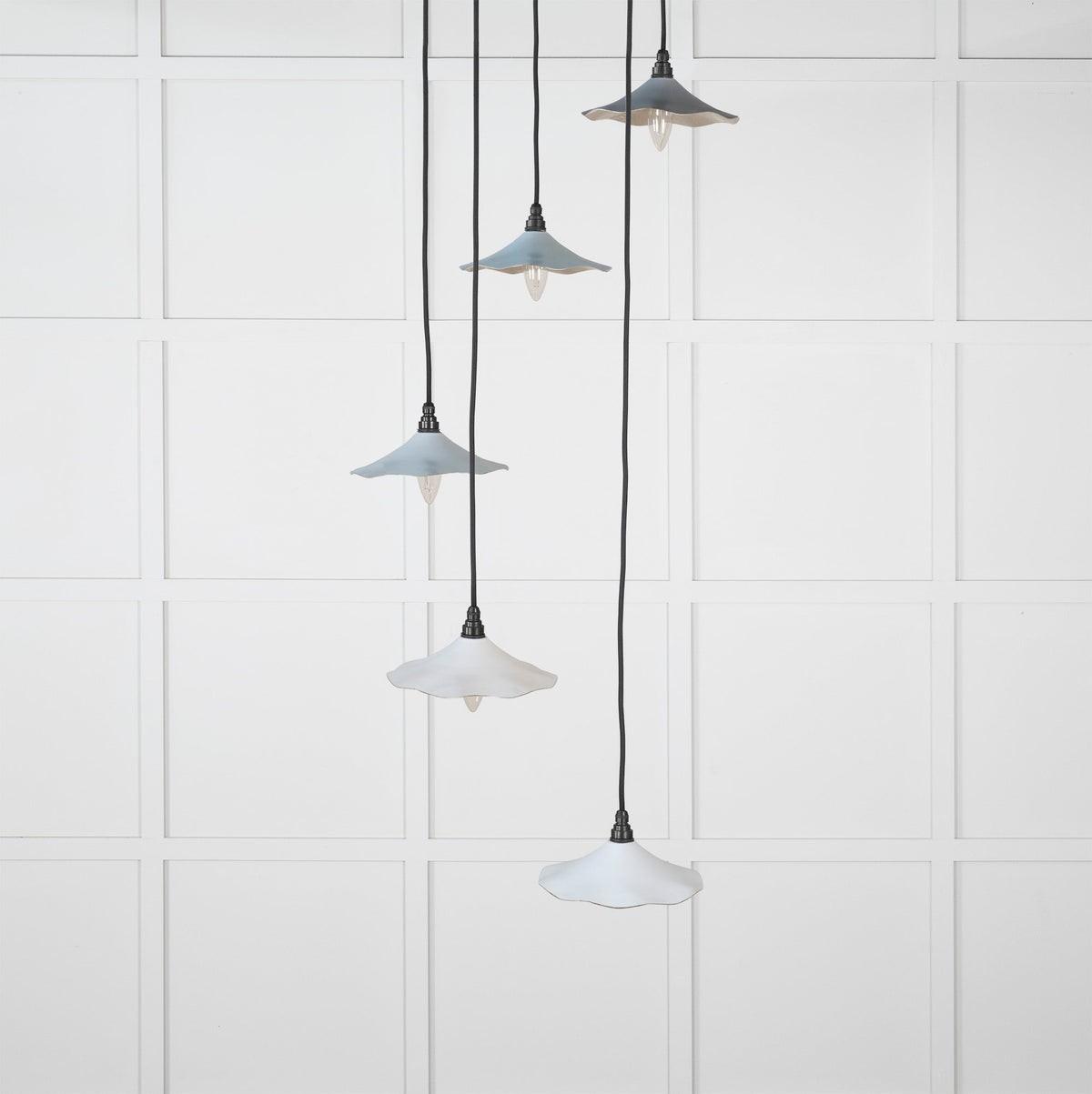 Smooth Nickel Flora Cluster Pendant by From The Anvil
