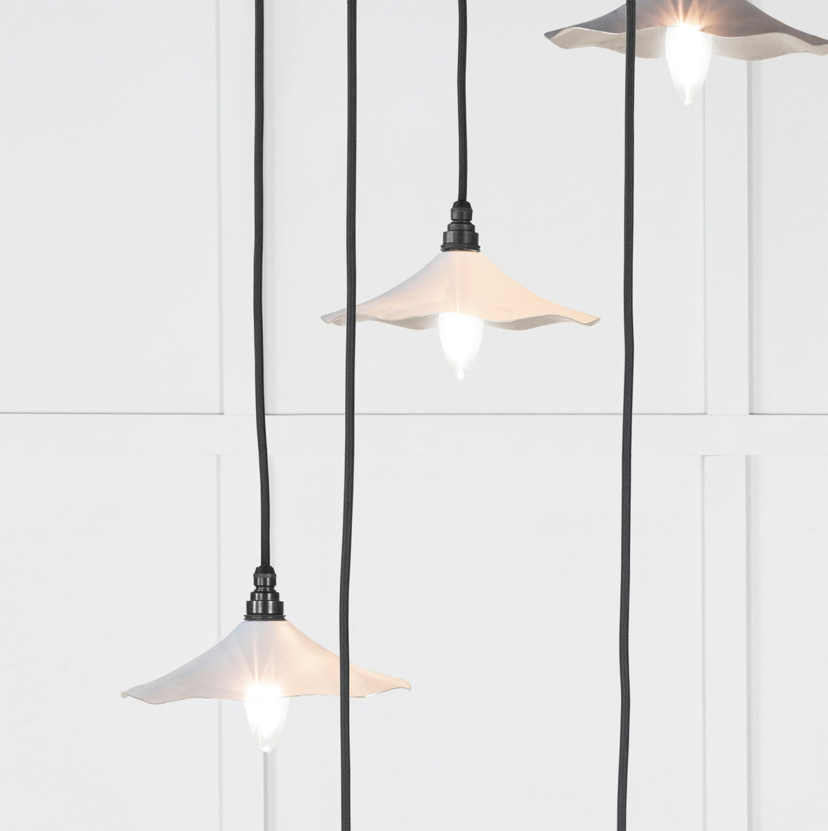 Smooth Nickel Flora Cluster Pendant by From The Anvil
