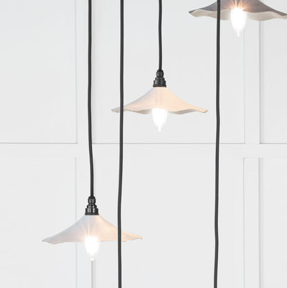 Smooth Nickel Flora Cluster Pendant by From The Anvil