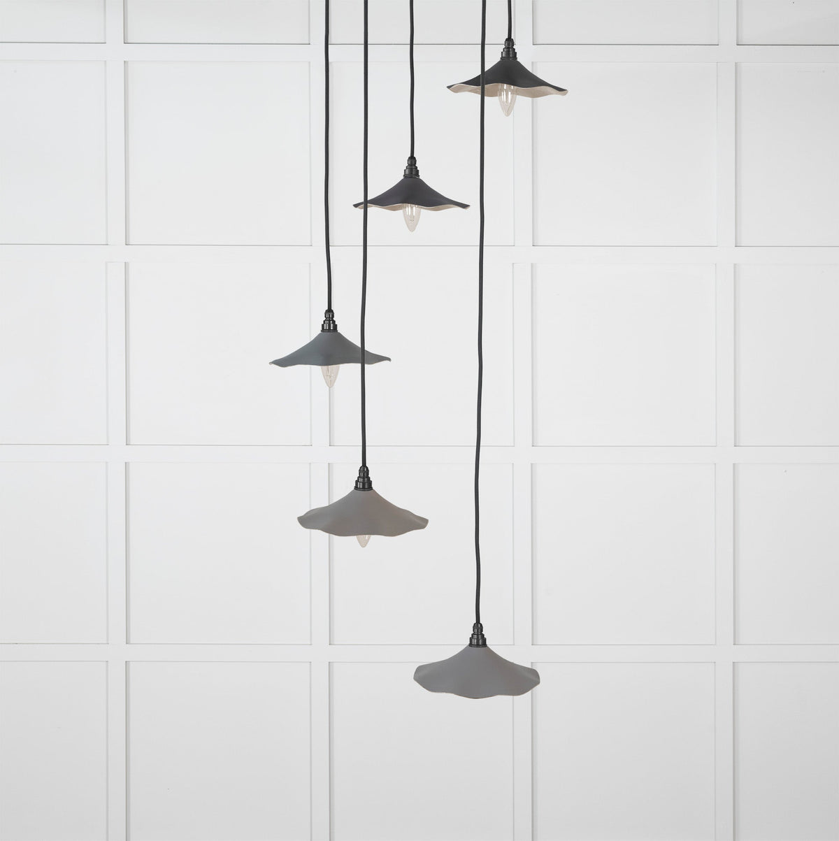 Smooth Nickel Flora Cluster Pendant by From The Anvil