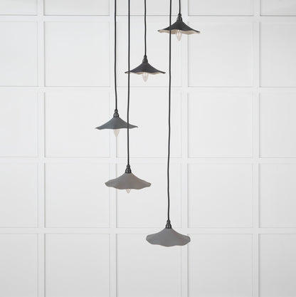 Smooth Nickel Flora Cluster Pendant by From The Anvil