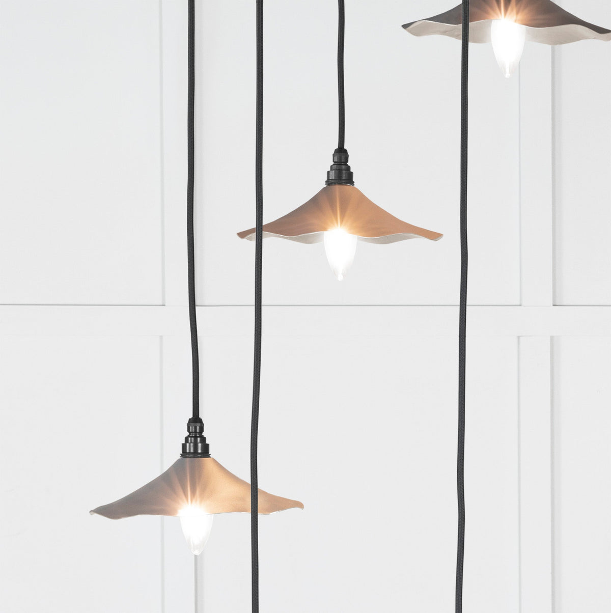 Smooth Nickel Flora Cluster Pendant by From The Anvil