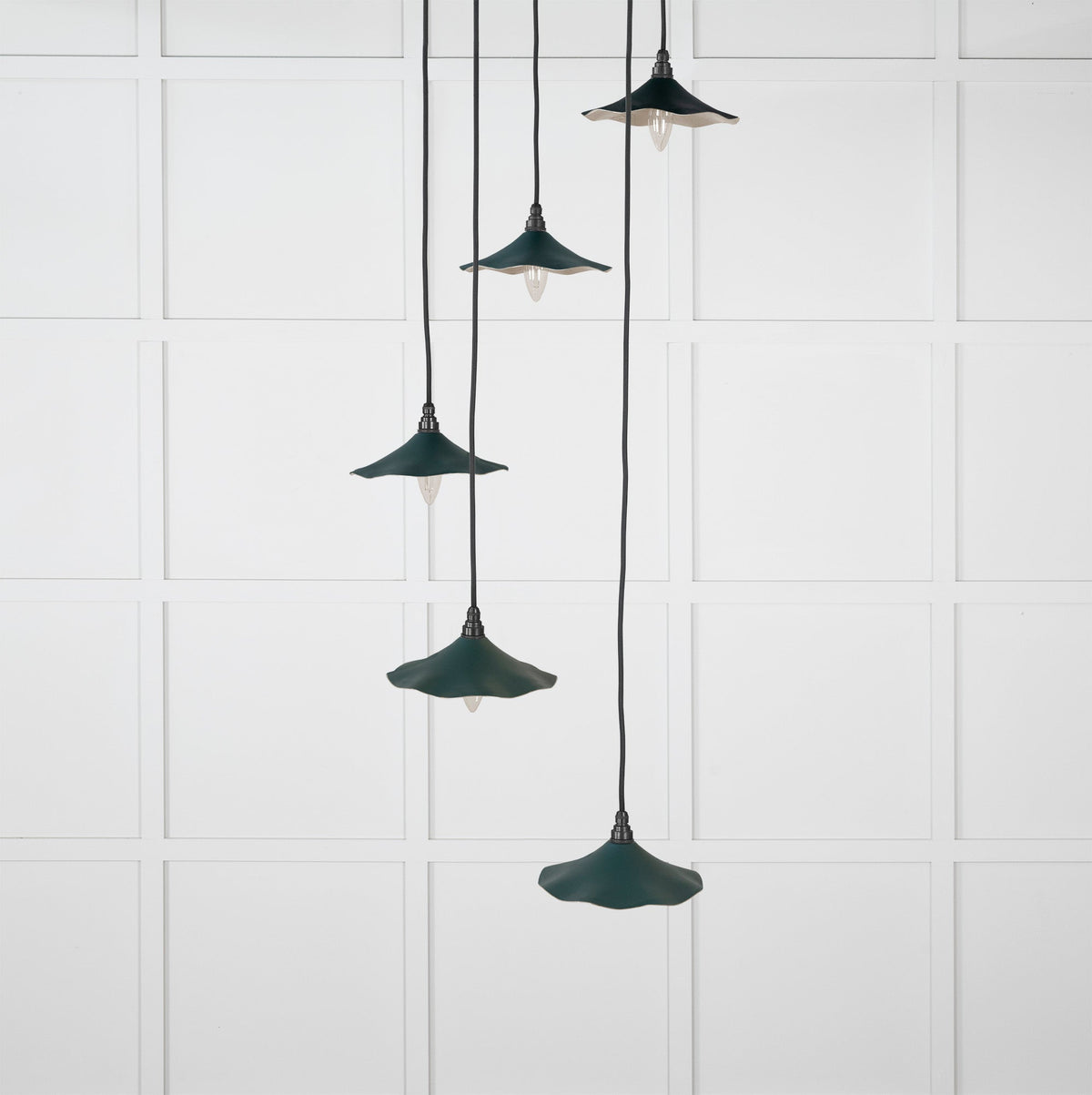 Smooth Nickel Flora Cluster Pendant by From The Anvil