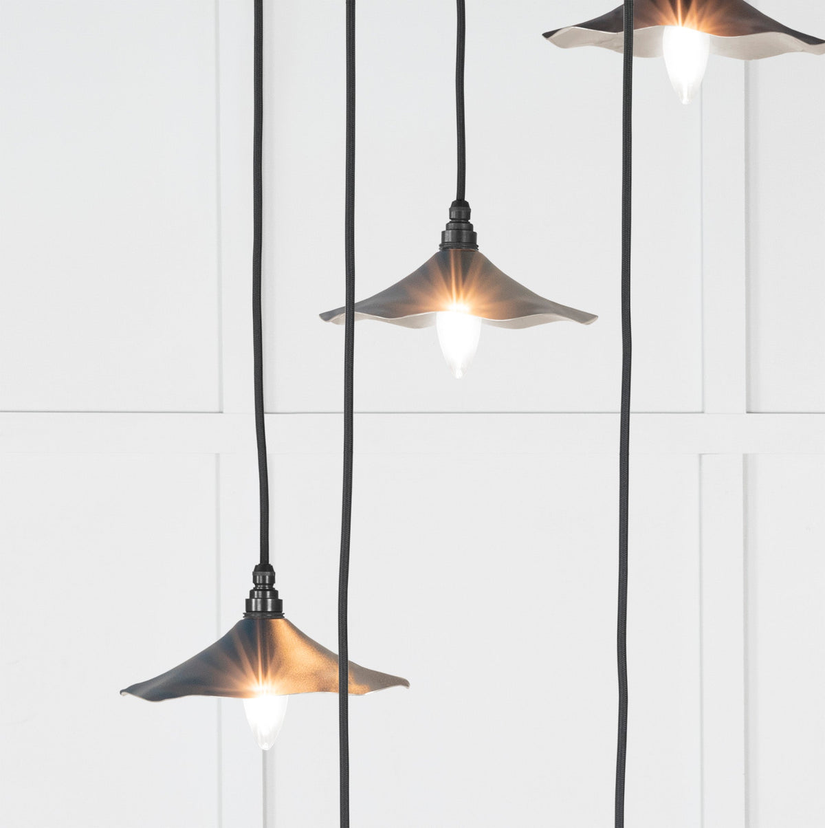 Smooth Nickel Flora Cluster Pendant by From The Anvil
