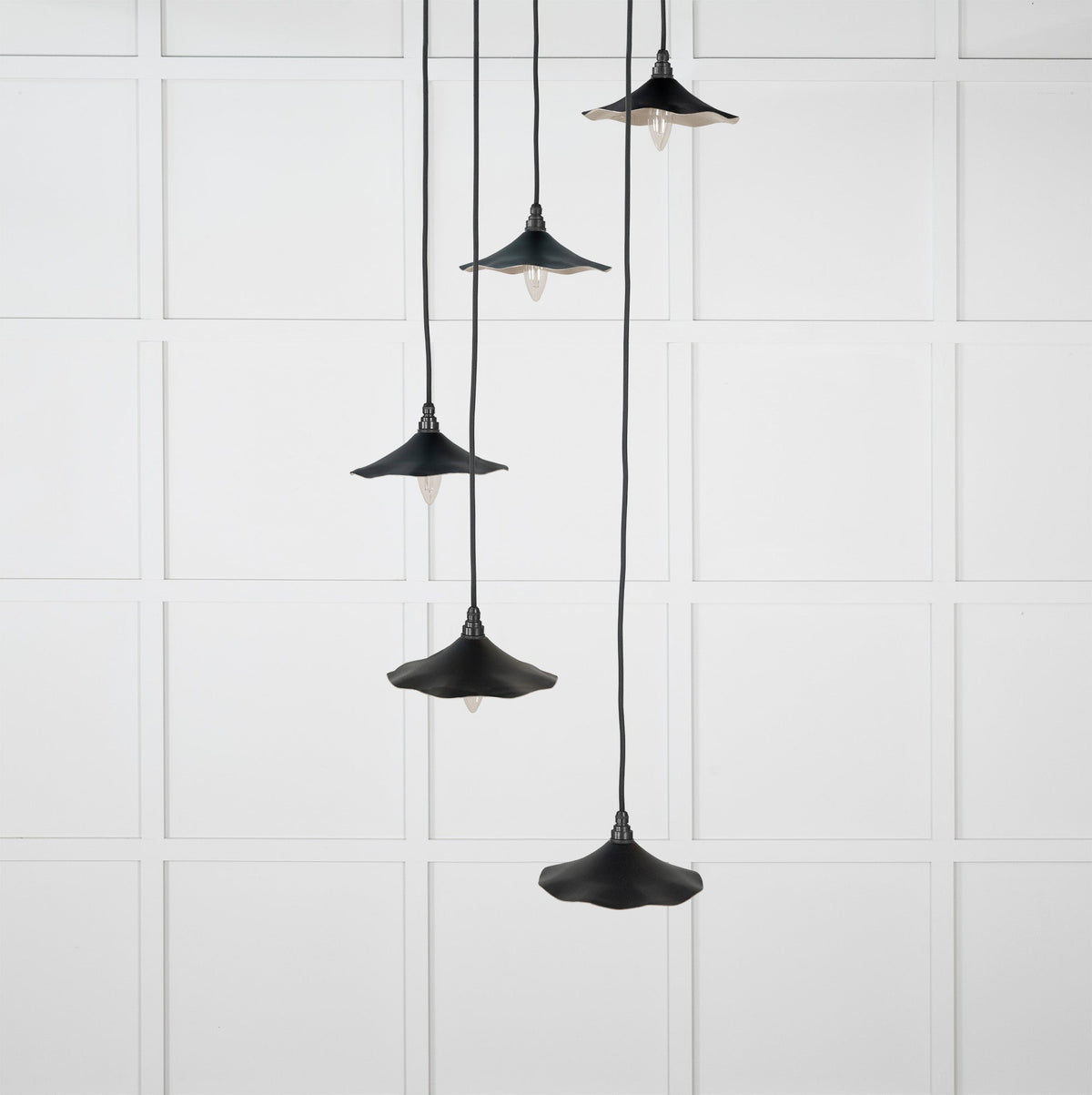 Smooth Nickel Flora Cluster Pendant by From The Anvil