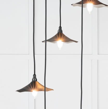 Smooth Nickel Flora Cluster Pendant by From The Anvil