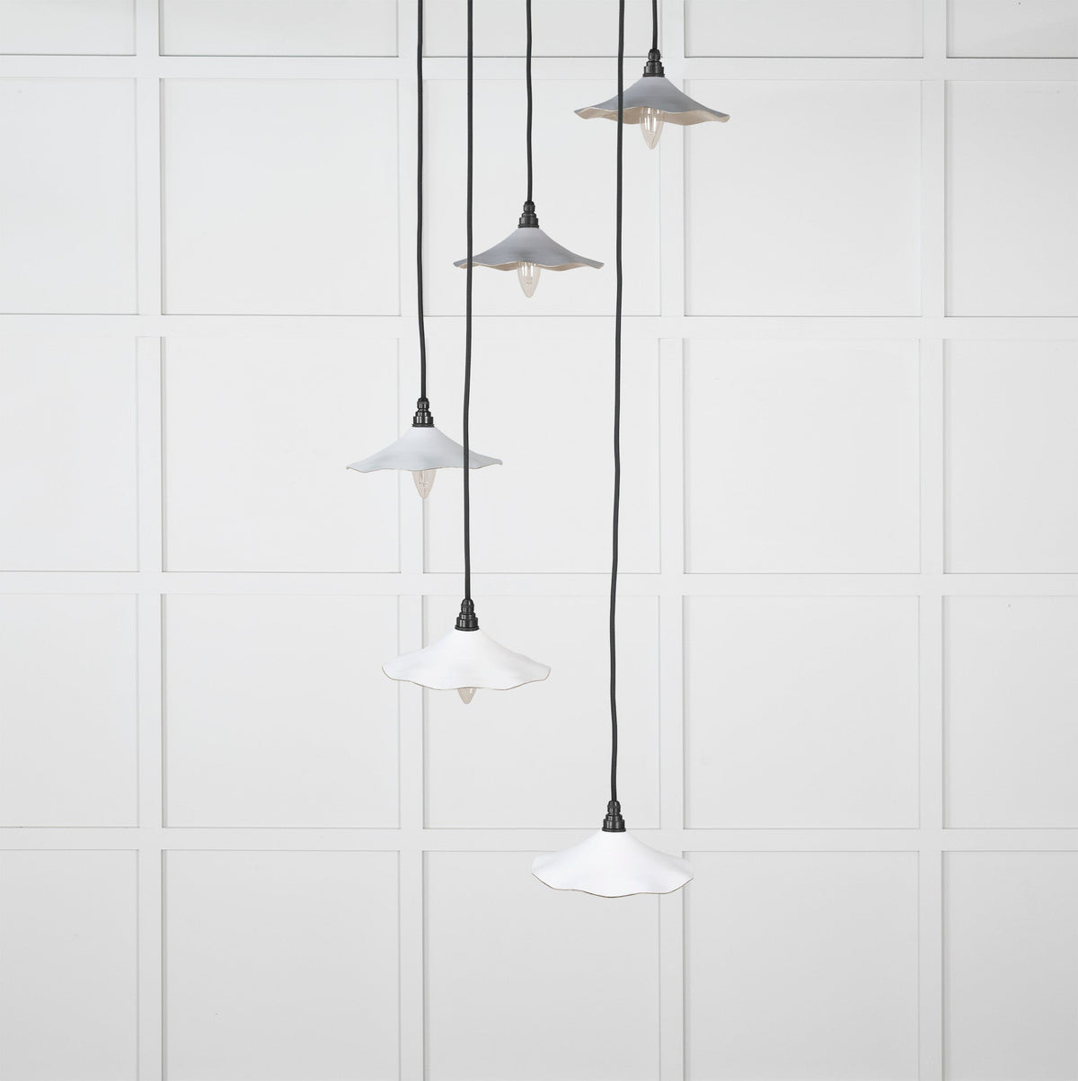 Smooth Nickel Flora Cluster Pendant by From The Anvil