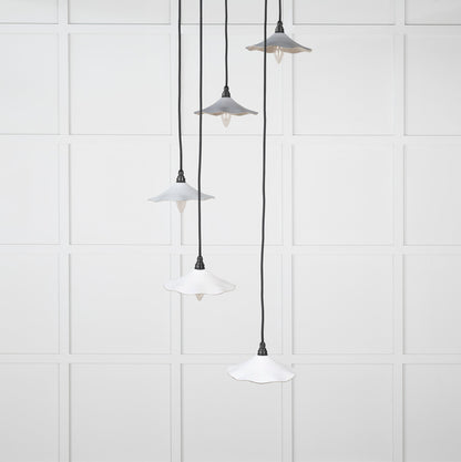 Smooth Nickel Flora Cluster Pendant by From The Anvil