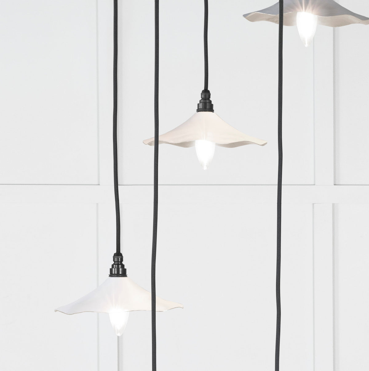 Smooth Nickel Flora Cluster Pendant by From The Anvil