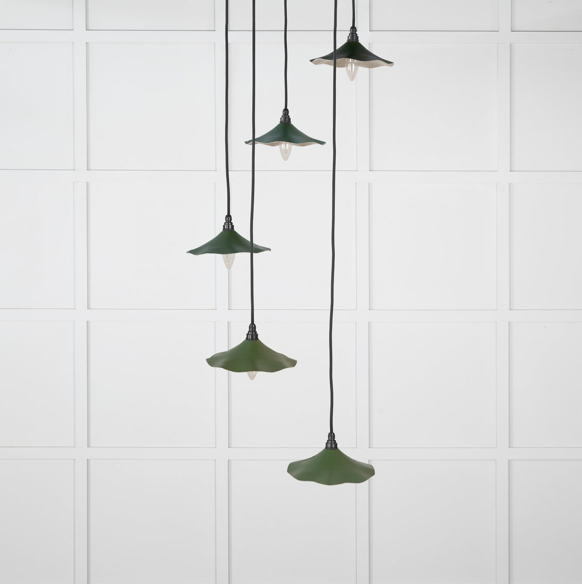 Smooth Nickel Flora Cluster Pendant by From The Anvil