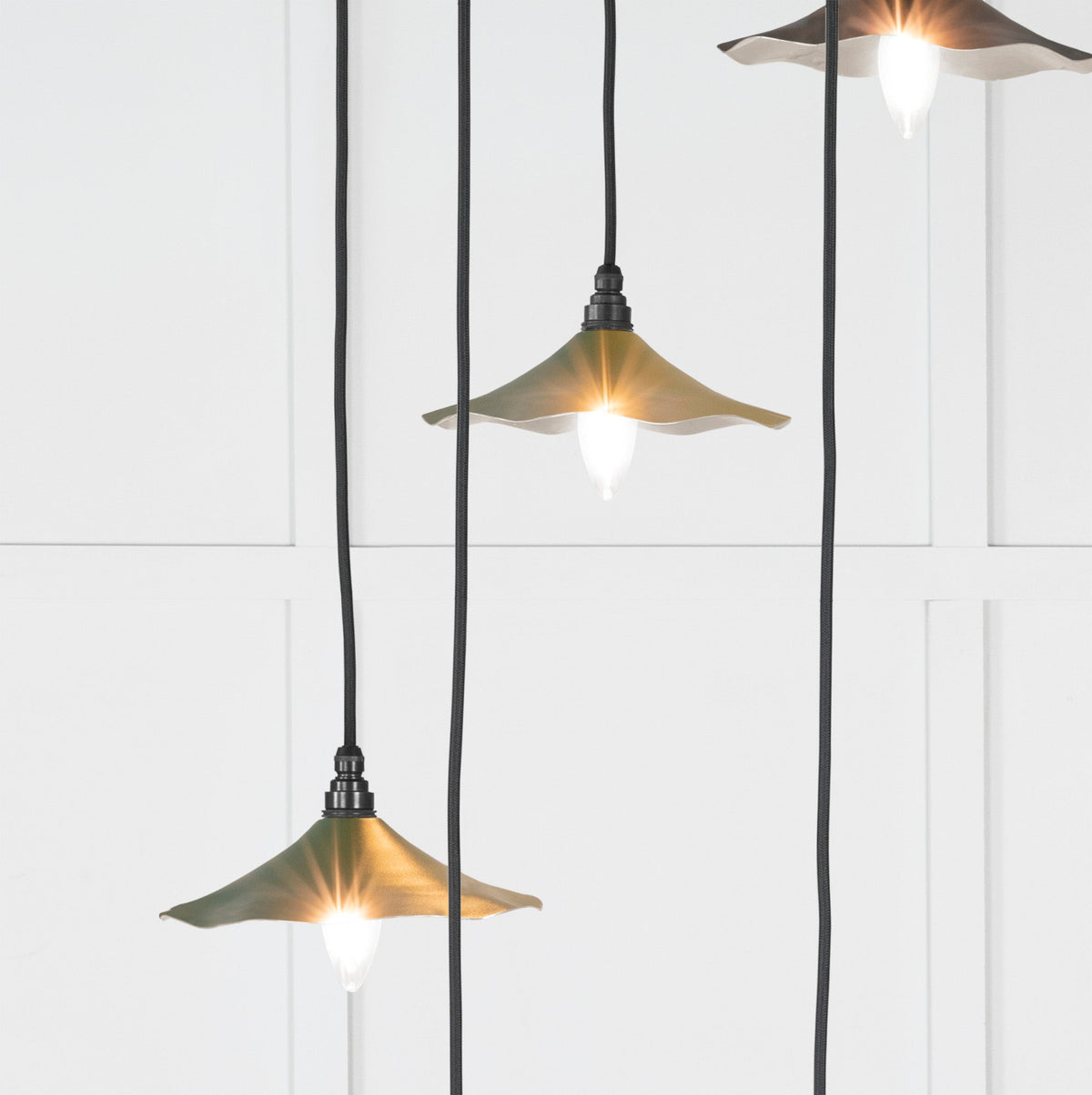 Smooth Nickel Flora Cluster Pendant by From The Anvil