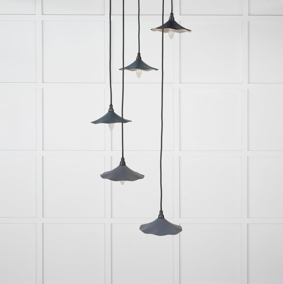 Smooth Nickel Flora Cluster Pendant by From The Anvil