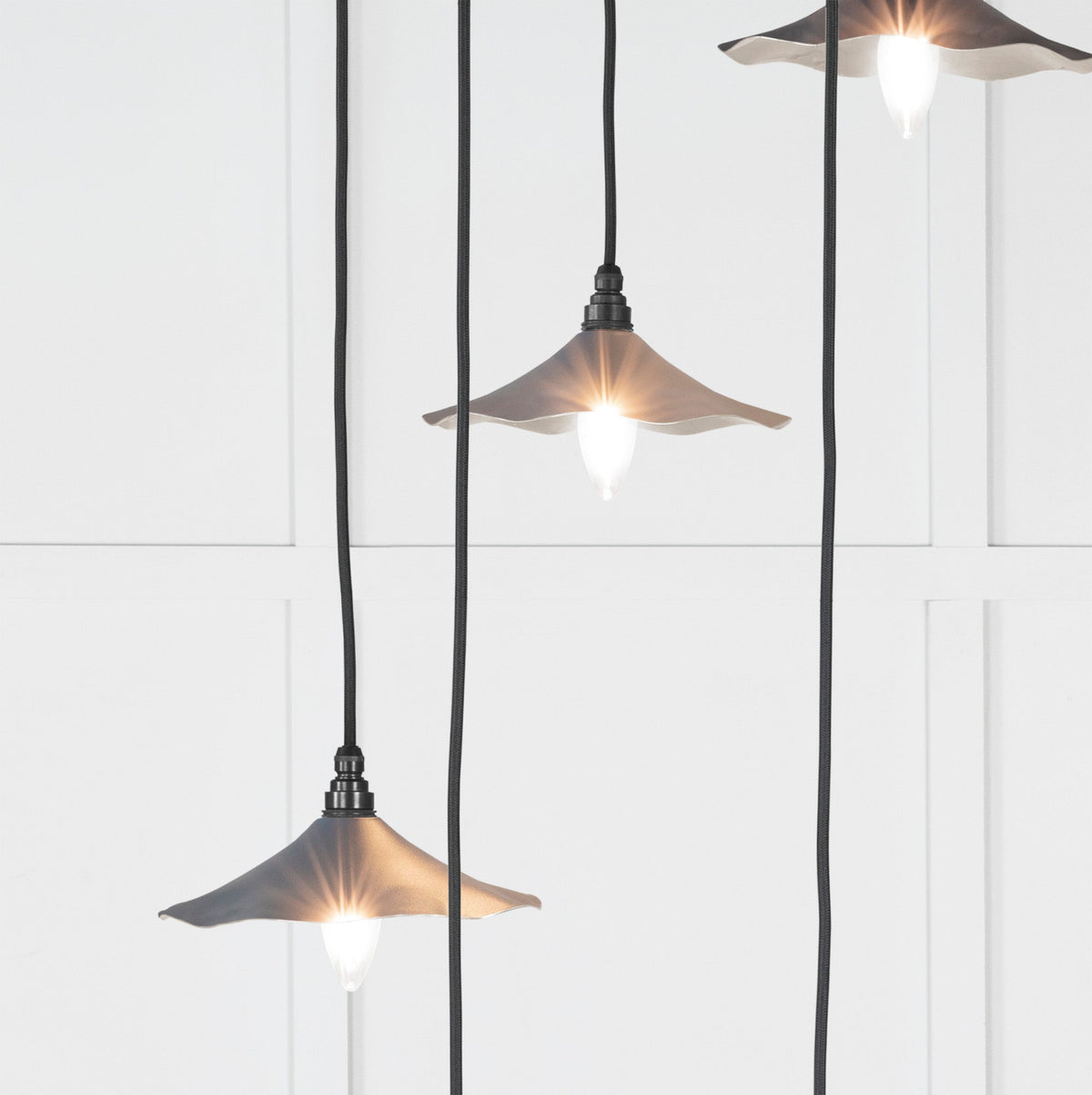 Smooth Nickel Flora Cluster Pendant by From The Anvil