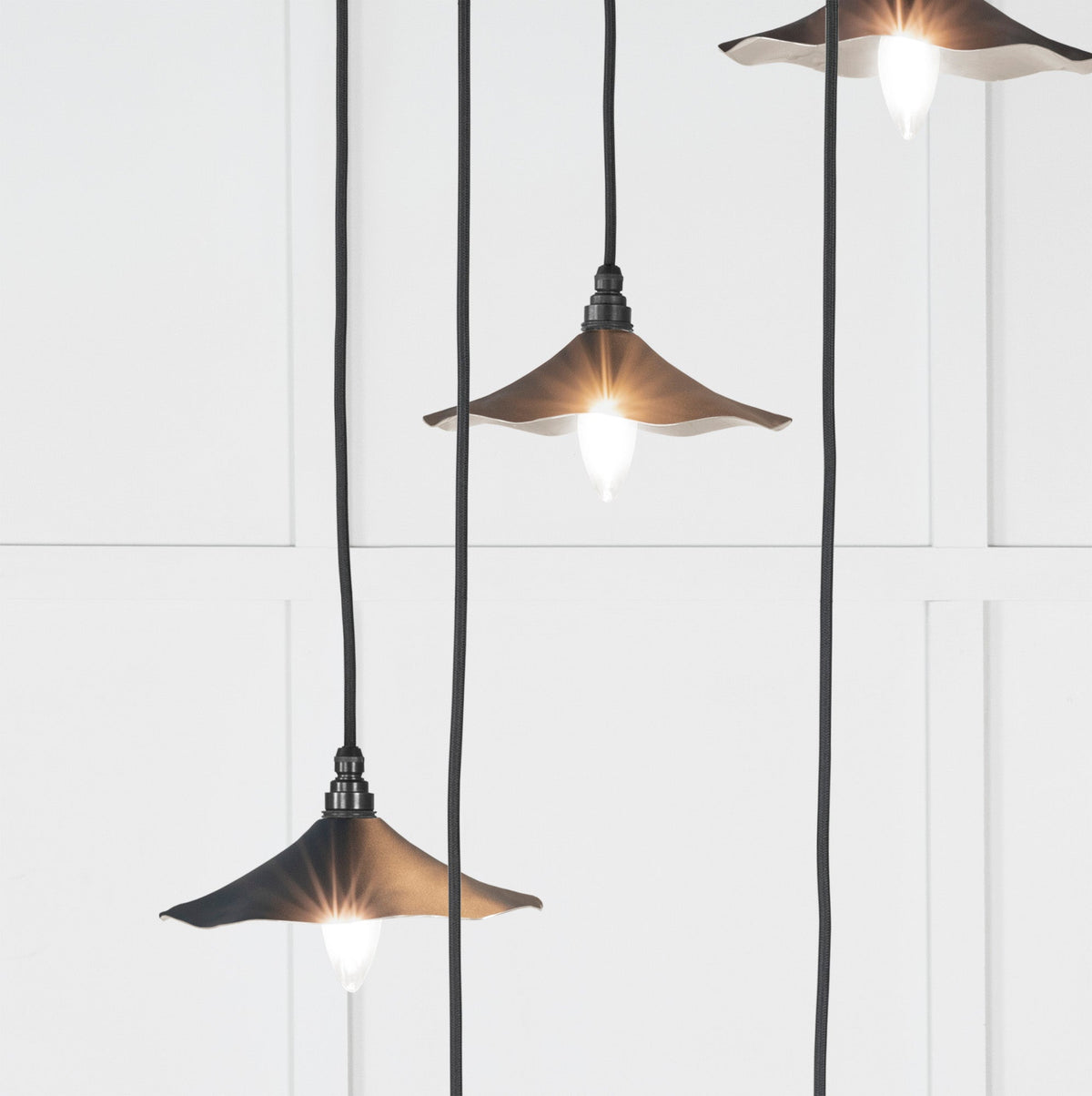 Smooth Nickel Flora Cluster Pendant by From The Anvil