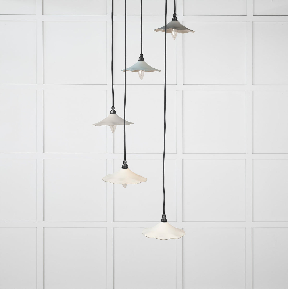 Smooth Nickel Flora Cluster Pendant by From The Anvil
