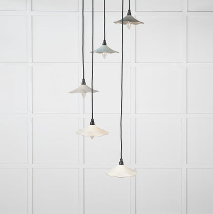 Smooth Nickel Flora Cluster Pendant by From The Anvil