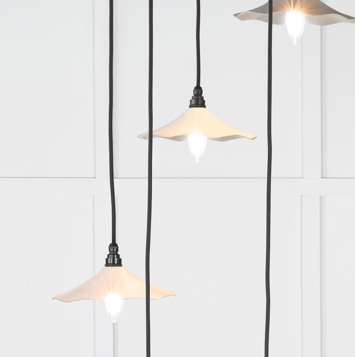 Smooth Nickel Flora Cluster Pendant by From The Anvil