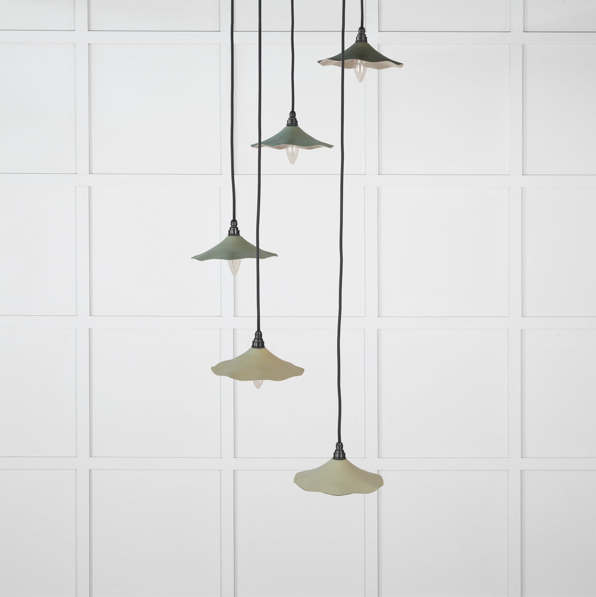 Smooth Nickel Flora Cluster Pendant by From The Anvil