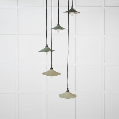 Smooth Nickel Flora Cluster Pendant by From The Anvil