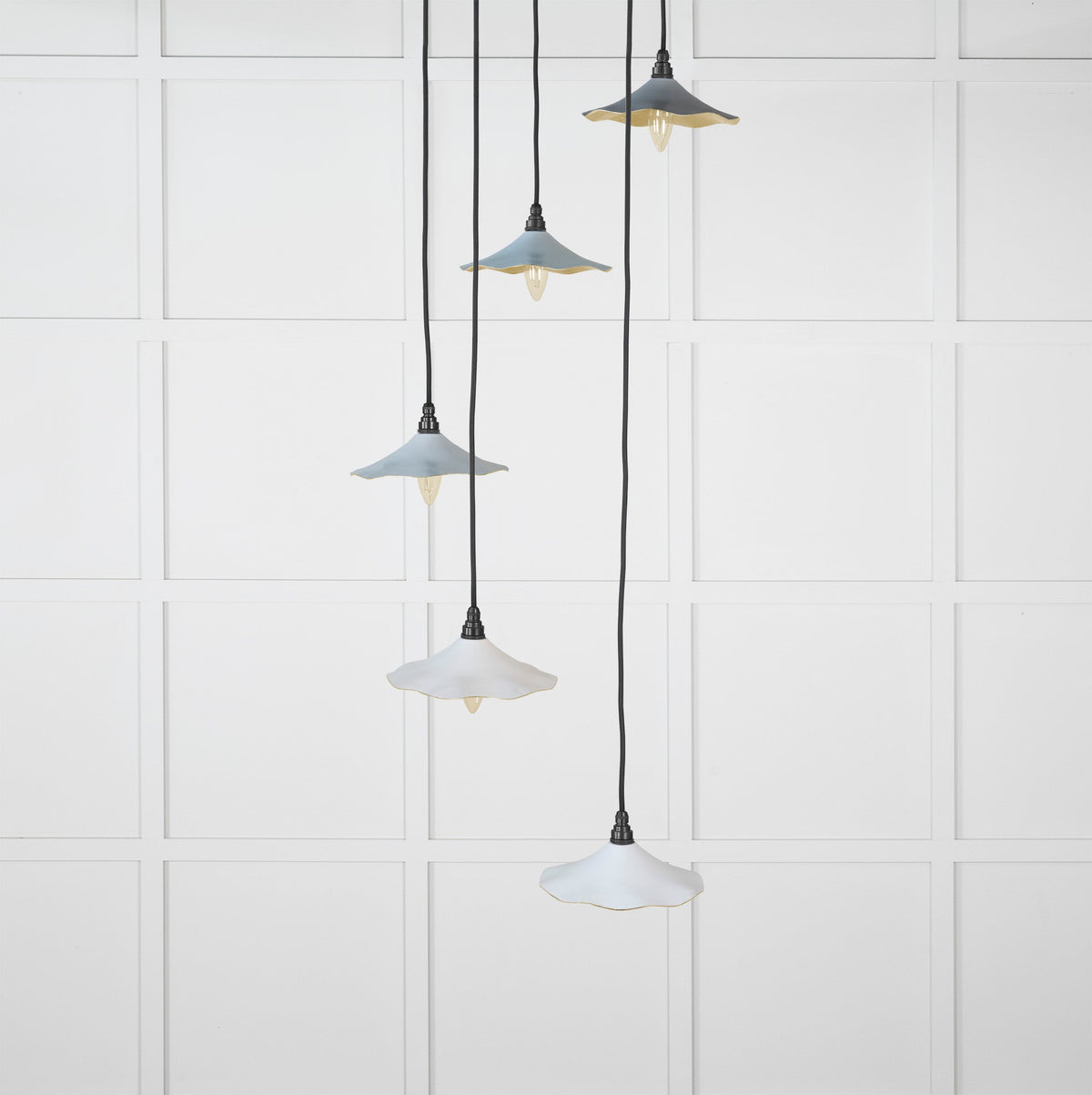 Smooth Brass Flora Cluster Pendant by From The Anvil