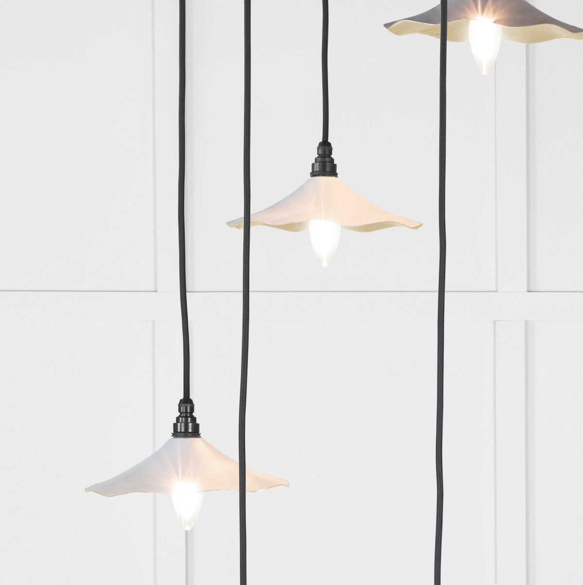 Smooth Brass Flora Cluster Pendant by From The Anvil