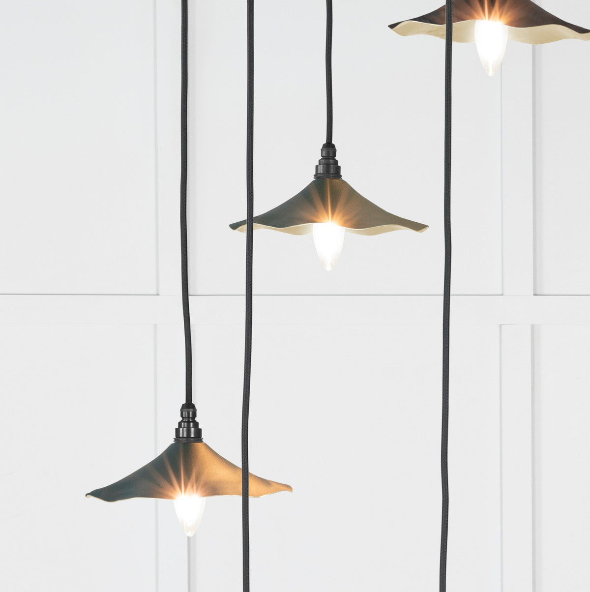 Smooth Brass Flora Cluster Pendant by From The Anvil