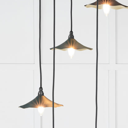 Smooth Brass Flora Cluster Pendant by From The Anvil