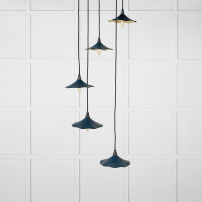 Smooth Brass Flora Cluster Pendant by From The Anvil