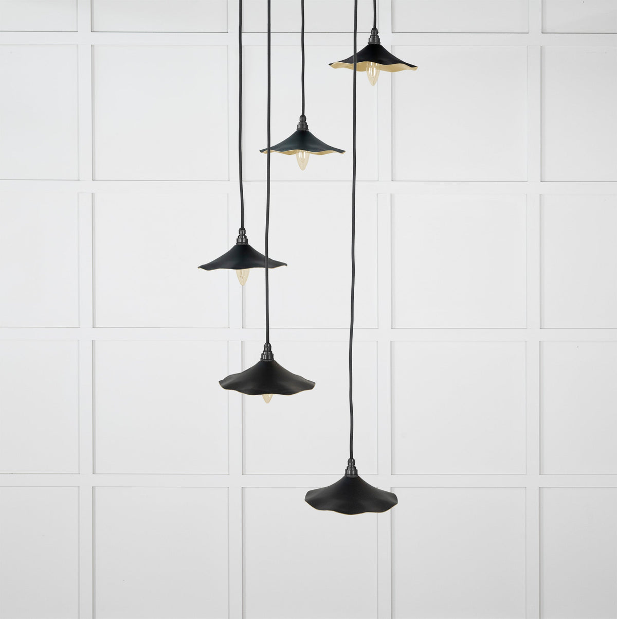 Smooth Brass Flora Cluster Pendant by From The Anvil