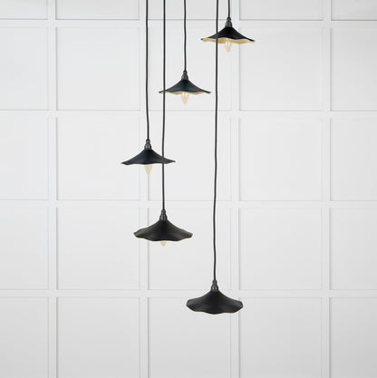 Smooth Brass Flora Cluster Pendant by From The Anvil