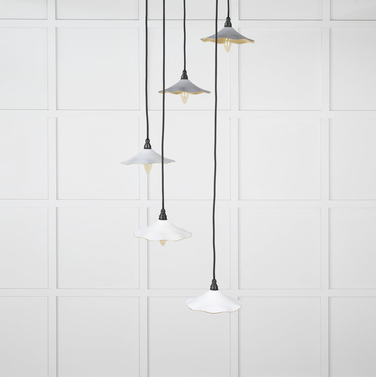 Smooth Brass Flora Cluster Pendant by From The Anvil