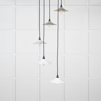 Smooth Brass Flora Cluster Pendant by From The Anvil