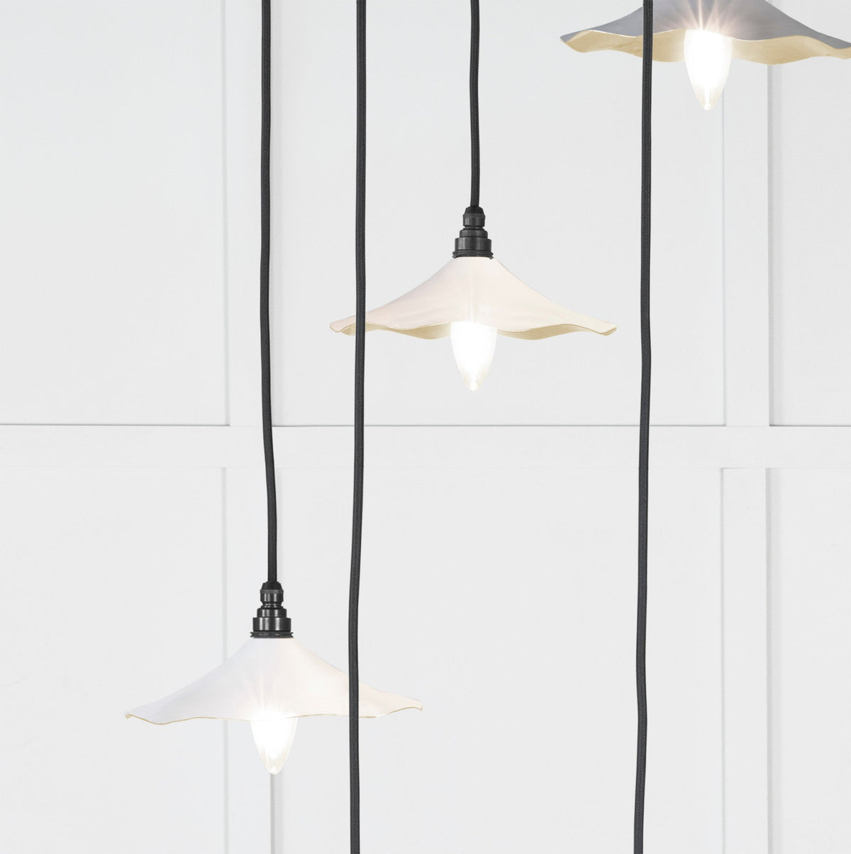 Smooth Brass Flora Cluster Pendant by From The Anvil