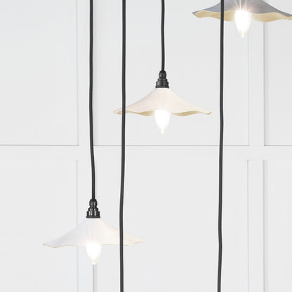 Smooth Brass Flora Cluster Pendant by From The Anvil