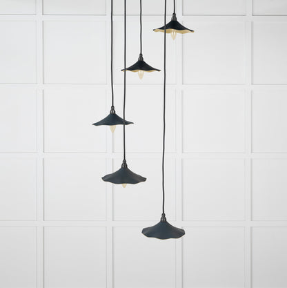 Smooth Brass Flora Cluster Pendant by From The Anvil